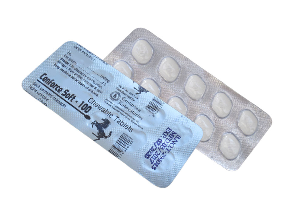 Buy Viagra generic [Cenforce Soft-100] (Chewable Sildenafil citrate) - Centurion Laboratories (India)